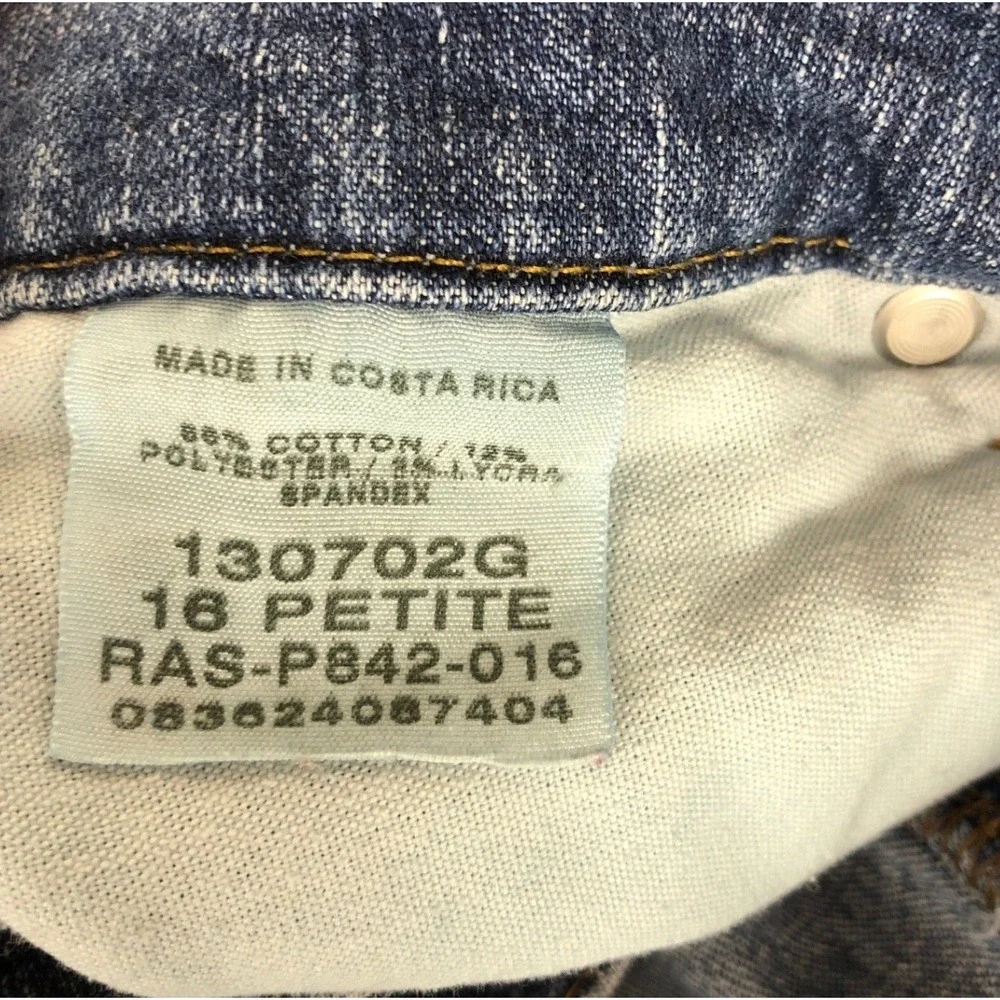 Blu Women's Denim Jeans‎ 16 Petite Flare Leg Medium Blue Wash Casual Wear